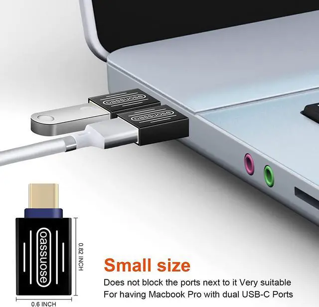 Alt view image 4 of 7 - 4-Pack USB C to USB Adapter(Gold-Plated) Thunderbolt 3 Male to USB 3.0 Female OTG Adapter for MacBook Pro iMac iPad Pro Pixelbook Chromebook Microsoft Surface Go and Other Type C Device(Black)