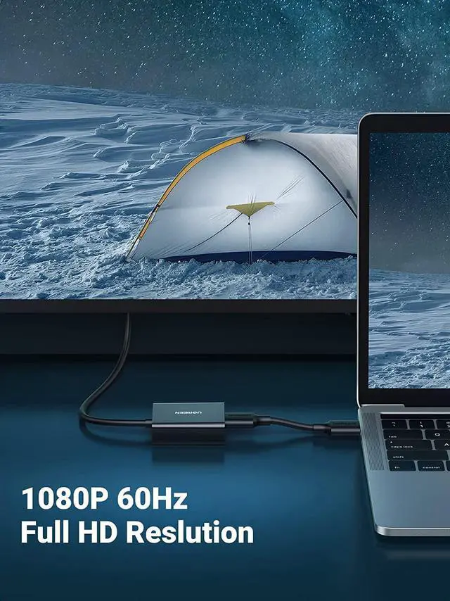 Alt view image 3 of 7 - UGREEN Active HDMI to VGA Adapter with 3.5mm Audio Jack HDMI Female to VGA Male Converter Compatible with TV Stick Raspberry Pi Laptop PC Tablet Digital Camera Nintendo Switch