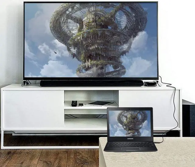 Alt view image 7 of 7 - VGA to HDMI TAIPOXUN Vga to Hdmi Video Cable Converter Male to Female with Audio Vga to hdmi Converter for Monitor Computer Desktop Laptop PC Monitor Projector HDTV Support 1080P 60hz