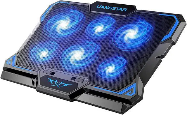 Main image of Laptop Cooling Pad, Laptop Cooler with 6 Quiet Led Fans for 15.6-17 Inch Laptop Cooling Fan Stand, Portable Ultra Slim USB Powered Gaming Laptop Cooling Pad, Switch Control Fan Speed Function