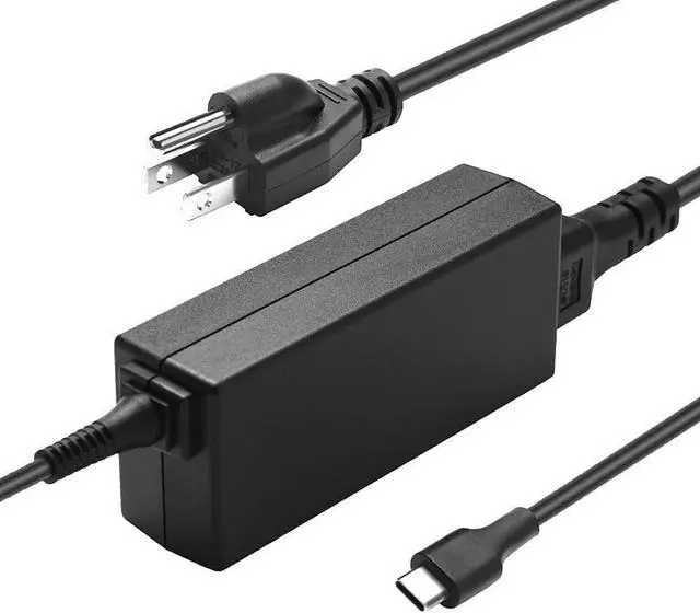 Main image of USB C Laptop Charger 45 watt, Fit for HP Chromebook 14 13 14A 11 11A G6 G7 G8 EE Spectre x360 G5 Elite x2 14-ca051wm 14-ca020nr More Lenovo Dell Acer Type-C Laptop AC Power Cord