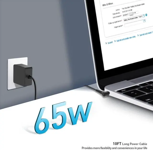 Alt view image 7 of 7 - 65W 45W AC Laptop Charger Fit for Lenovo Ideapad L340 340 L340-15 L340-17 L340-15IWL Touch L340-17IWL Power Supply Adapter Cord