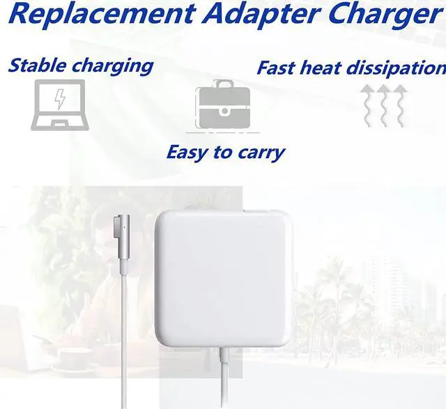 Alt view image 5 of 6 - Replacement Mac Book Air Charger, AC 45W L-Tip Power Adapter Charger Compatible with Mac Book Air 11/13 inch (Before Mid 2012)