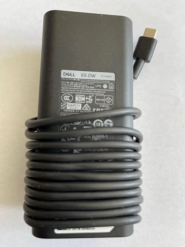 Alt view image 6 of 7 - Laptop Charger 65W Watt USB Type C AC Power Adapter LA65NM190/HA65NM190/DA65NM190 Include Power Cord for XPS 12 9250 XPS 13 9350 Compatible with XPS Series and Latitude 5000 Series