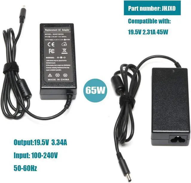 Alt view image 6 of 7 - 65W AC Adapter Charger Replacement for Dell Inspiron 15 3000 Charger 3552 3558 3576 3580 5551 5557 5558 5559 5566 5567 5568 5570 5582 5583 5584 7537 7560 7570 7572 7573 7579 7580 Laptop Power Cord