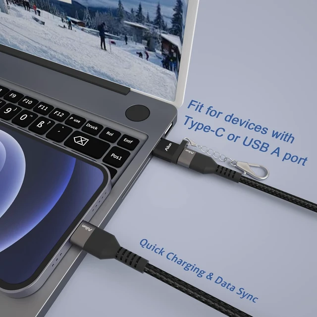 Alt view image 3 of 7 - USB C to Lightning Cable 2Pack 6ft MFi Certified and 2Pack Adapter
