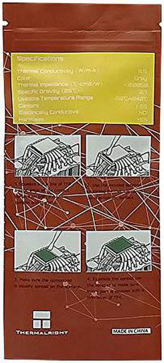 Alt view image 4 of 5 - Thermalright TF4 Thermal Compound Paste 9.5 W/mK Carbon Based High Performance Heatsink Paste CPU for All Coolers 1.5 Grams with Tool