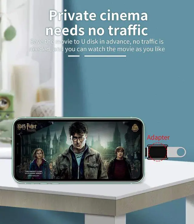 Alt view image 6 of 7 - Lightning Male to USB3.0 Female Adapter OTG Cable for iPhone 12 11 Xr X XS 8 7 Plus Max Compatible with iPad Air Pro Mini Support Camera Card Reader Mouse Keyboard Hubs Piano Converter Connect U Disk