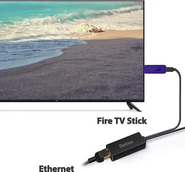 Alt view image 5 of 5 - Fire TV Ethernet Adapter, Belkertech Fire Stick Ethernet Adapter/Micro USB to Rj45 Ethernet Adapter, USB to Rj45 Cable for Fire TV Stick, All-New Fire TV, Chromecast Ultra Audio Etc