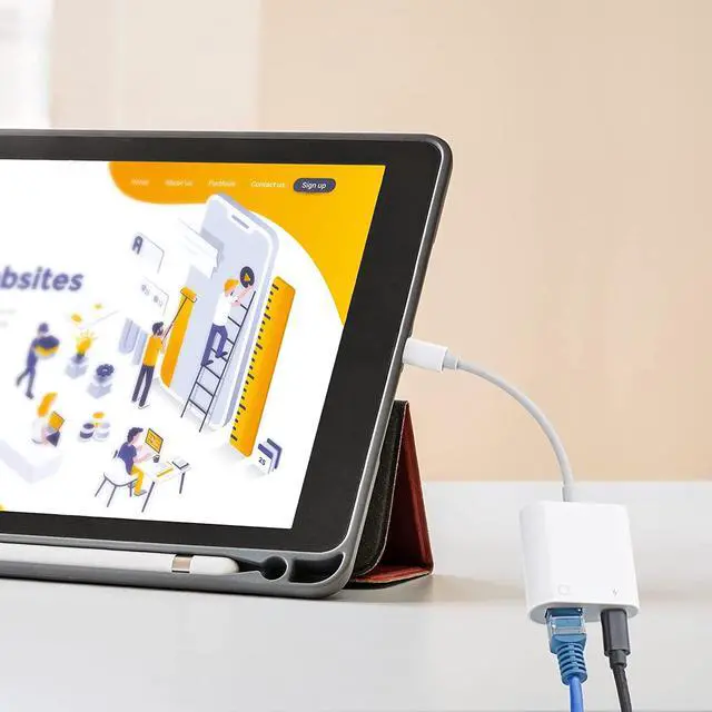 Alt view image 5 of 7 - RJ45 Ethernet Adapter for lPhone[Compatible with Apple MFi Certified],10/100Mbps,Support iOS 15, Ethernet Adapter with Charge Port