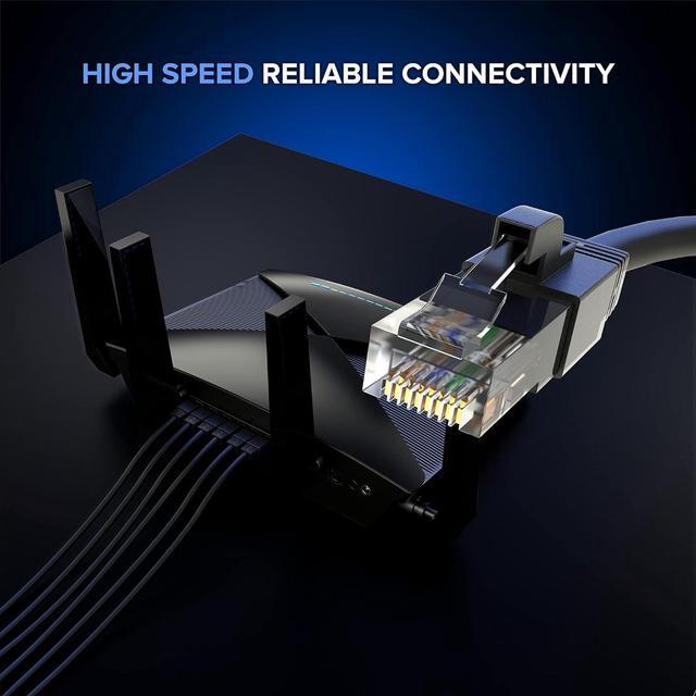 Alt view image 2 of 6 - Maximm Ethernet Cable 200 ft CAT6 High Speed Internet Network LAN Cable Cord, Outdoor Waterproof (Black)
