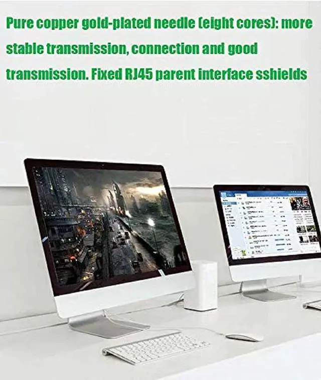 Alt view image 6 of 7 - Ethernet Splitter RJ45 Network Adapter Ethernet 1 Male to 2 Female LAN Ethernet Splitter Adapter Cable Suitable Super Cat5 Cat5e Cat6 Cat7
