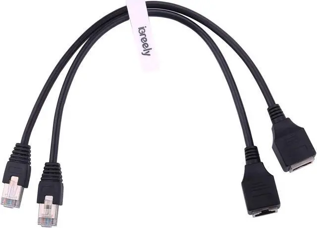 Alt view image 7 of 7 - Ethernet Extension Cable - 2Pack Ethernet LAN Male to Female Network Cable RJ45 Cat6 Extension Patch Cable Extender Cord 1FT/30CM