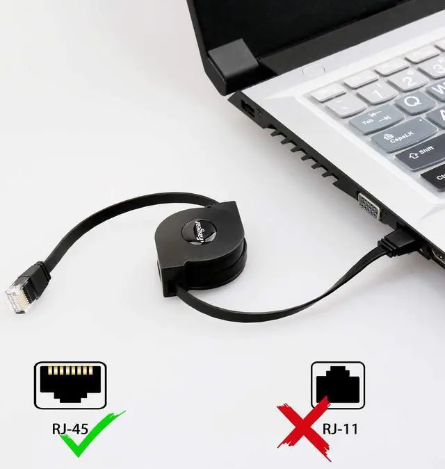 Alt view image 6 of 6 - Fasgear Cat6 Ethernet Cable [1 Pack 1m/3ft Black] Adjustable Flat Internet Network LAN Patch Cord High Speed 10Gbps Cat6 Computer Wire with RJ45 Connectors for Modem Router, PC, Mac, Laptop