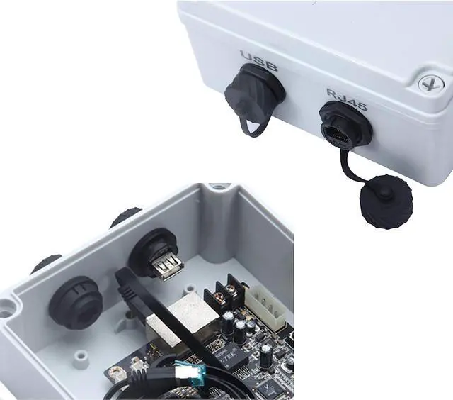 Alt view image 4 of 6 - RJ45 Waterproof Connector Female to Female Panel Mount 8P8C CAT 6 CAT 5 CAT 5E M20 IP67 Ethernet LAN Cable Coupler Outdoor Adapter Weatherproof Connection (6-Pack)