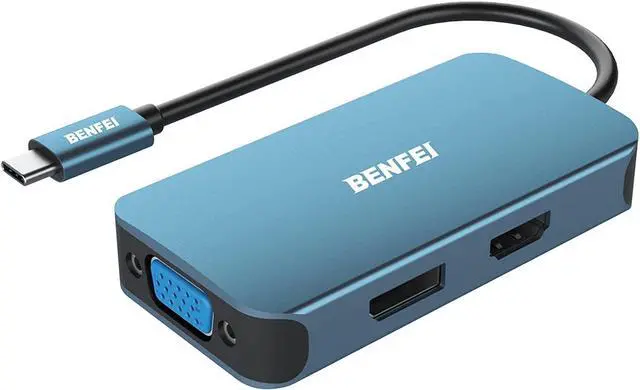 Main image of USB C to HDMI VGA DisplayPort Adapter USB Type-C to HDMI VGA DisplayPort MST Hub Compatible for MacBook Pro 2019/2018/2017 Surface Book 2 Dell XPS 13/15 and More