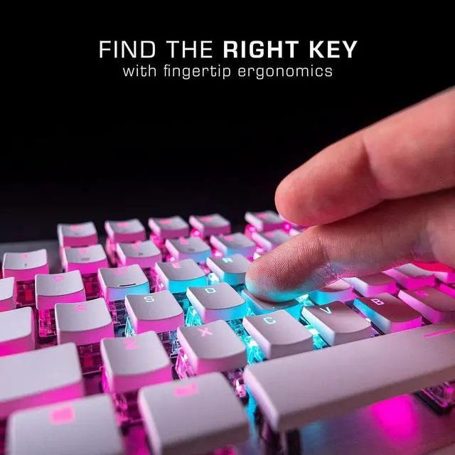 Alt view image 6 of 6 - ROCCAT Kone XP Air \u2013 Wireless Customizable Ergonomic RGB Gaming Mouse, White & Vulcan TKL Pro PC Gaming Keyboard, Linear Optical Titan Switch, AIMO RGB Lighting, White