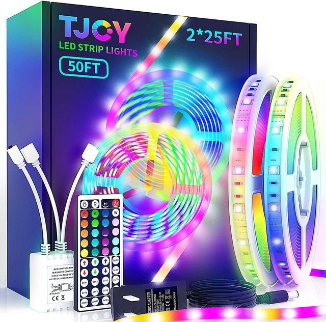 LED Strip Lights with 44 Key Remote 50 ft Multi Color RGB SMD5050