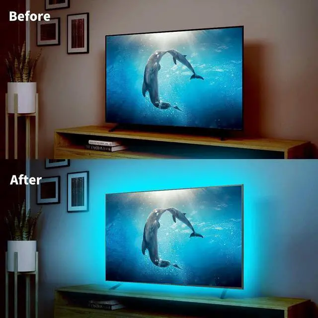 Alt view image 3 of 6 - USB 32.8ft LED Light Strips - 16 Million Colors Changing Built-in Mic Music Mode Smart Circuit Protection Lights Strip with 3 Control Ways(APP+Remote Control+Control Box)