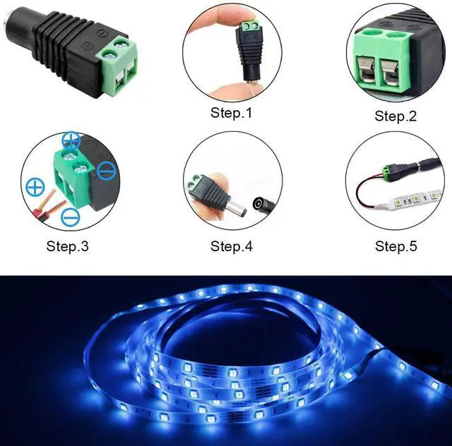 Alt view image 6 of 14 - LED Power Supply Power Adapter AC 100-240V to DC 12V Transformers Power Supply for LED Strip Light Output 12V DC 2A Max 24 Watt Max