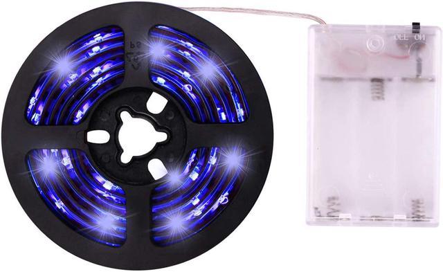 tab Omhyggelig læsning tigger UV Light Strip - Battery Operated LED Black Light Strip Kit with 6.6FT 2M  SMD 3528 IP65 Waterproof Super Bright LED Strip Lights Battery Case Case  Accessories - Newegg.com