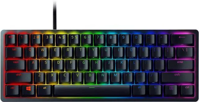 Main image of Mini 60% Gaming Keyboard: Fast Keyboard Switches - Clicky Optical Switches - Chroma RGB Lighting - PBT Keycaps - Onboard Memory Snap Tap - Black