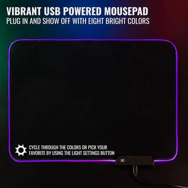 Alt view image 5 of 7 - Ritz Gear RGB Gaming Kit I 4-in-1 LED Combo with Multimedia Keyboard, Optical Mouse, Mouse Pad & Headset with Adapter with CR3-X Bluetooth Monitors and 24 Pack Acoustic Soundproof Wedge Panels