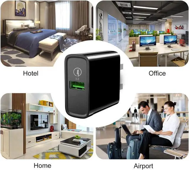 Alt view image 6 of 7 - 18W for Samsung Galaxy A02S A12 A32 A42 A52 5G Charger Block,Fast Quick Charge 3.0 Wall Phone Power Adapter and 6FT USB C Cable for LG Velvet,Stylo 6 5 4,K92 Wing,K51 Q70,V60 G8X G7 G8 v40 v35 Thinq