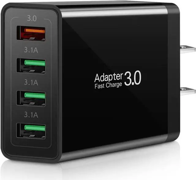 Main image of Fast Charging 3.0 Wall Charger, 4-Ports USB Charger Block, iSeekerKit Multi USB Power Adapter, Dual Charging Box Plug Brick Cube Compatible for iPhone 15 14 13 12,iPad,Samsung Galaxy S23 S22,Pixel