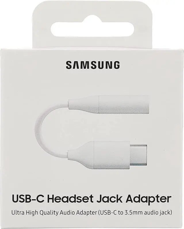 Alt view image 8 of 13 - Samsung USB Type C-to-3.5mm Headphone Jack Adapter - White
