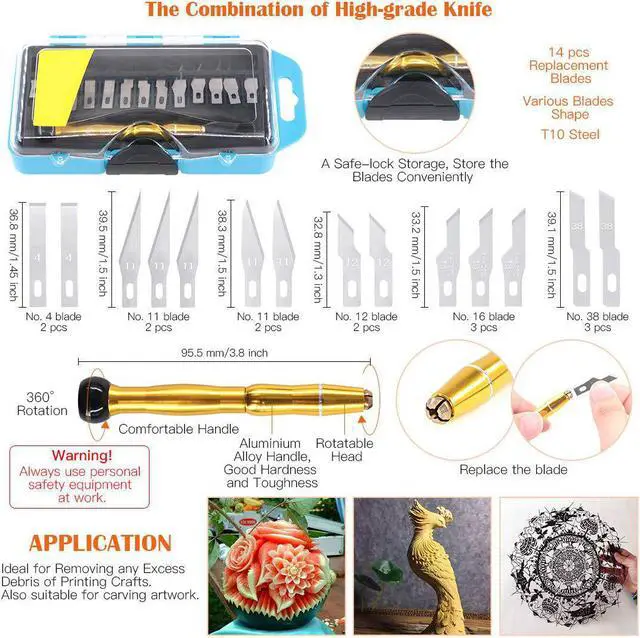 Alt view image 4 of 7 - 42 Piece 3D Print Tool Kit Includes Debur Tool, Cleaning and Removal Tool with Storage Bag, 3D Printer Tool Set for Cleaning, Finishing and Printing 3D Prints