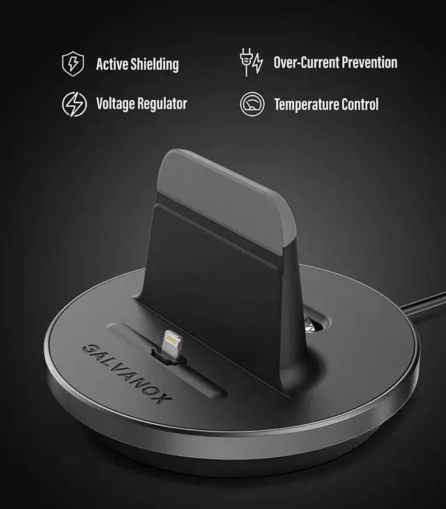 Alt view image 6 of 7 - Fast Charging Power Stand for iPhone and iPad Models - MFi Certified Lightning Dock with USB-C Wall Adapter (for All iPhone 12/13 /14 Models)