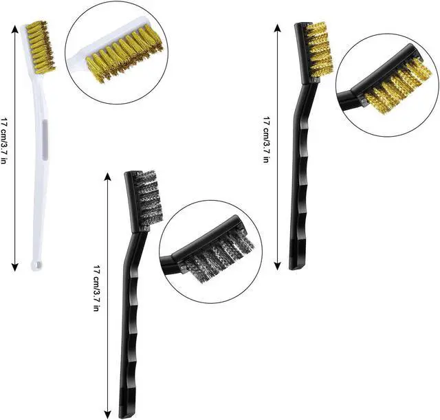 Alt view image 2 of 7 - Frienda 40 Pieces 3D Printer Nozzle Cleaning Kit, 28 Nozzle Cleaners (0.15mm, 0.25mm, 0.35mm, 0.4mm, 0.5mm), 8 Copper Wire Toothbrushes, 2 Tweezers, Storage Boxes