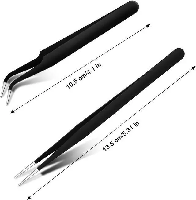 Alt view image 4 of 7 - Frienda 40 Pieces 3D Printer Nozzle Cleaning Kit, 28 Nozzle Cleaners (0.15mm, 0.25mm, 0.35mm, 0.4mm, 0.5mm), 8 Copper Wire Toothbrushes, 2 Tweezers, Storage Boxes