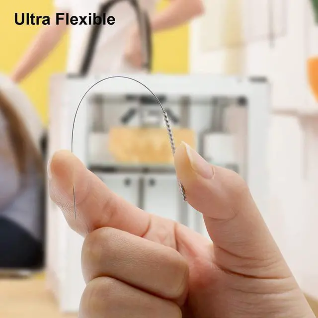 Alt view image 4 of 7 - 3D Printer Nozzle Cleaning Kit with Brush - 10 Pieces 0.4 mm Cleaning Needles 2 Types Sophisticated Tweezers and 2 Pieces Cooper and Stainless Wire Cleaning Brushes