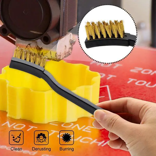 Alt view image 7 of 7 - 3D Printer Nozzle Cleaning Kit with Brush - 10 Pieces 0.4 mm Cleaning Needles 2 Types Sophisticated Tweezers and 2 Pieces Cooper and Stainless Wire Cleaning Brushes