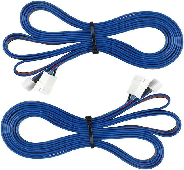 Main image of FYSETC 3D Printer Vorn 2.4 Stepper Motor Extension Cables 2PCS : XH2.54-4P 2M/78.7inch Female 4P to Male 4P Motor Extension Wire White Terminal Connector Cable for Voro 2.4 3D Printer Accessories