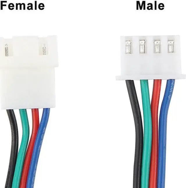 Alt view image 4 of 7 - FYSETC 3D Printer Vorn 2.4 Stepper Motor Extension Cables 2PCS : XH2.54-4P 2M/78.7inch Female 4P to Male 4P Motor Extension Wire White Terminal Connector Cable for Voro 2.4 3D Printer Accessories