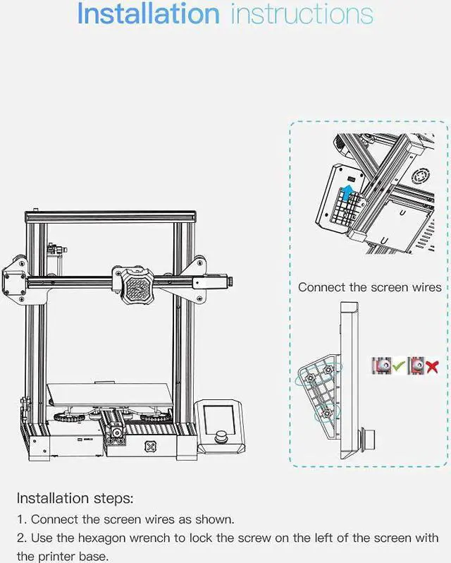 Alt view image 3 of 7 - Creality Original Upgrade Ender 3 V2 Intelligent Screen Kit HD Color Screen Display Compatible with Ender-3 V2, Ender 3 pro, Ender 3 3D Printer
