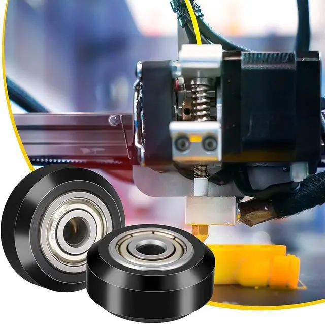 Alt view image 7 of 7 - Honoson 16 Pieces 3D Printer Wheels 3D Printer POM Pulley Wheels 625zz Plastic Pulley Linear Bearing Compatible with Creality CR10, Ender 3, Anet A8 3D Printer Accessories, Black