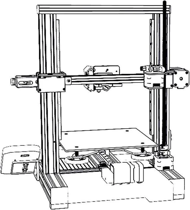 Alt view image 5 of 5 - HoCenWay CNC Aluminum BLV Ender 3 V2 Upgrade Kit Y Carriage Plate Belt Screws to 3D Printer, Not Including MGN12H Linear Rails (Ender Without Rails)