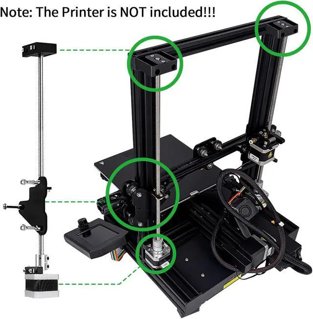 Alt view image 5 of 7 - Ender 3 Dual Z Axis Upgrade Kits for Creality Ender 3,Ender 3 Pro,Ender 3 V2,Voxelab Aquila,with Lead Screw 42-34 Stepper Motor 3D Printer Accessories Parts