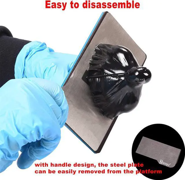 Alt view image 3 of 7 - BIQU Resin Build Plate+Magnetic Sheet,202X128mm Resin Flexible Steel Plate Flex Bed for Anycubic Mono X,Anycubic Photon X,Smart kumitsu KL9 3D Printer(8x5inch),Sliver