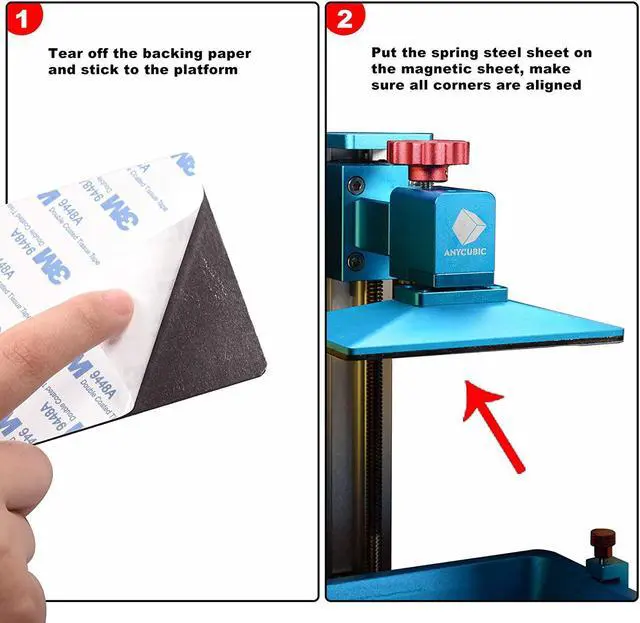 Alt view image 4 of 7 - BIQU Resin Build Plate+Magnetic Sheet,202X128mm Resin Flexible Steel Plate Flex Bed for Anycubic Mono X,Anycubic Photon X,Smart kumitsu KL9 3D Printer(8x5inch),Sliver