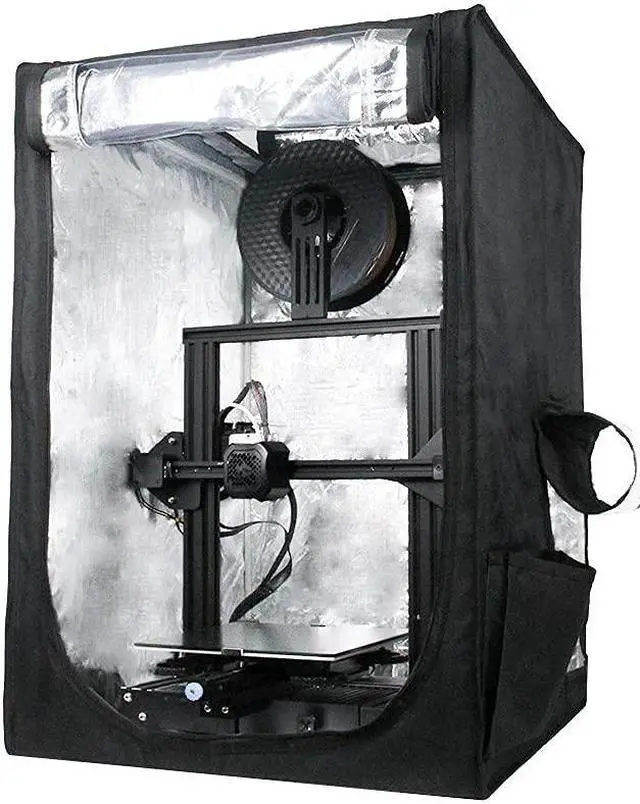Alt view image 2 of 7 - Zeberoxyz 3D Printer Warm Enclosure,3D Printer Covers,Folding shed,Constant Temperature Dustproof, Fireproof Heating Tent, Noise Reduction for 3D Printer Ender3/Ender 3 pro-18.9x23.6x28.3inch