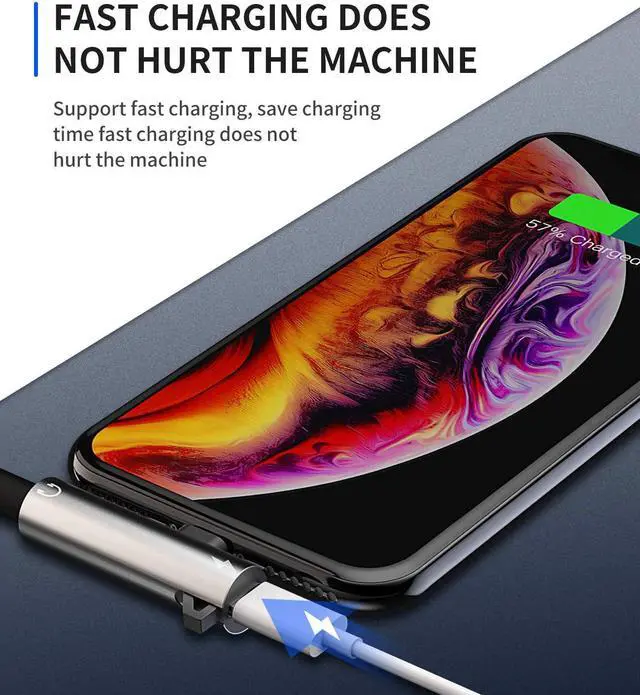 Alt view image 3 of 7 - Headphone Adapter Lightning to 3.5mm AUX Audio Jack and Charger Extender Dongle Earphone Headset Splitter Compatible with iPhone 12 Mini 11 pro max xs xr x se2 7 8 Plus for Ipad Air Cable Converter