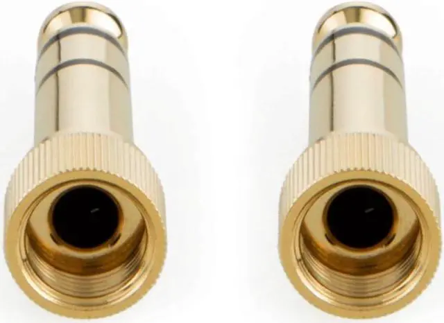 Alt view image 4 of 5 - 2-Pack 1/4 Stereo Phone Screw-On Adapter - Male 1/8 to Male 1/4 - 3.5mm Stereo to 6.35mm Stereo