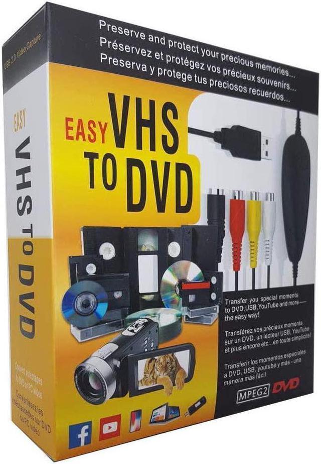 USB2.0 VHS to DVD Converter Convert Analog Video to Digital Format