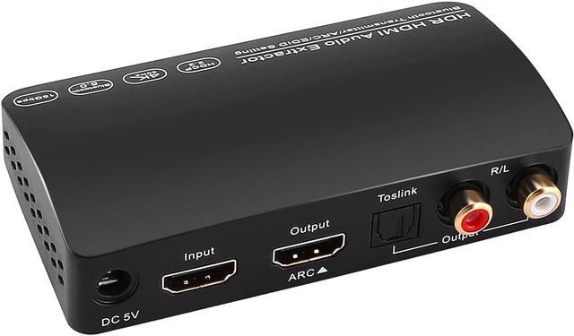 4K@60Hz HDMI2.0 Extractor Converter Bluetooth Transmitter, to HDMI Audio Splitter and Optical Toslink SPDIF + L/R Stereo HDMI ARC Adapter Converter Support HDR10 Set-Top Boxes - Newegg.com