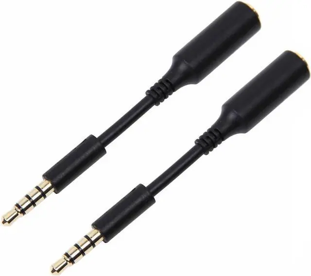 Alt view image 2 of 6 - 2 Pack Headphone Jack Adapter Android Phone Ultra Slim Audio Extender Replacement for Life Proof 3.5 mm Short Extension Cable AUX Skinny Dongle Compatible with Lifeproof